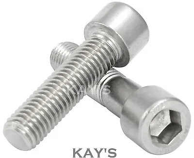 M3 (3mmØ) CAP HEAD SCREWS HEXAGON SOCKET HEAD ALLEN KEY BOLTS A2 STAINLESS STEEL • £2.99