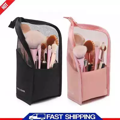 Eyebrow Pencil Makeup Brush Holder Pouch Travel Waterproof Cosmetics Storage Bag • £4.72