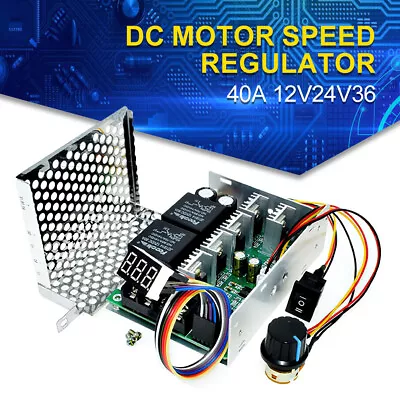 DC10V-55V 12V 24V 48V 100A PWM Motor Speed Controller CW CCW Reversible Switch • $24.39