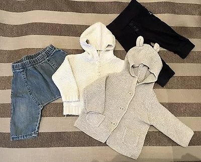 £12 • Buy Baby GAP, JoJo Maman Bebe Knitted Hoodie, Trouser, Boys/girls Bundle 3-6 Months