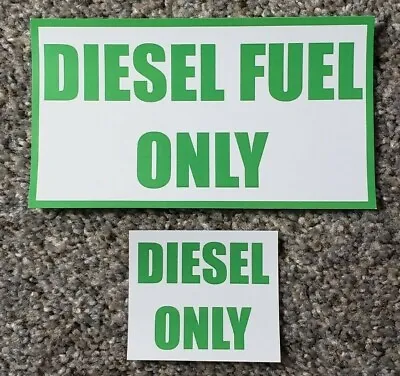 Diesel Fuel Only Vinyl Decal Sticker Label Fuel Turbo Waterproof MADE IN USA • $1.79