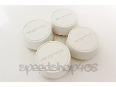 Rota Wheels Center Caps White Moda 4pcs Grid V Track R Aleica Gt3 • $50