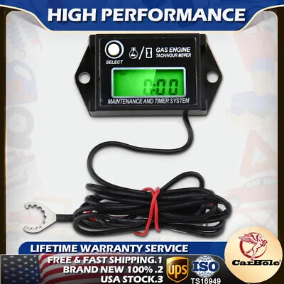 Waterproof Tachometer Tiny Tach/Hour Meter For 2 Stroke & 4 Stroke Small Engine • $21.89