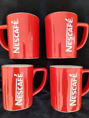 4 New Nescafe LARGE Red Cup Cups Mug Coffee Collectible Gift 12 Oz  Deal • $49.99