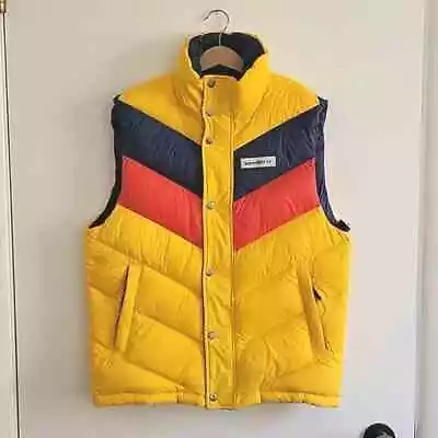 Vintage SnowBird Beconta Ski Puffer Vest Men Medium 70s/80s • $34.99