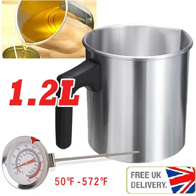 £8.99 • Buy 1.2L Wax Melting Pot Pouring Pitcher Jug Large Aluminium Pot Candle Soap Making