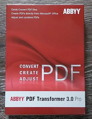 ABBYY PDF Transformer 3.0 PRO Software CD With Box For PC • £40