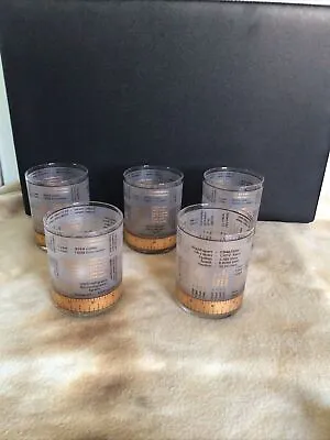 Set Of 5 Vintage Culver Metrics Made Easy Lowball Rocks Drinking Glasses MCM • $29.99