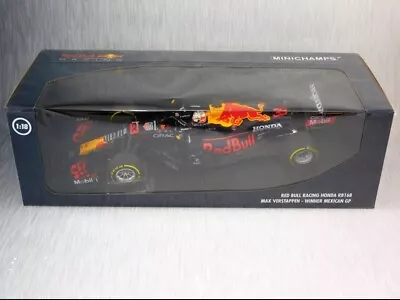 1:18 Minichamps 2021 Red Bull Racing Honda RB16B Mexican GP Winner 33 Verstappen • $125