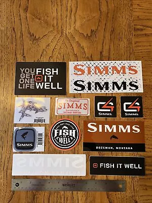 Simms Fishing Stickers / Decals 12 Total • $20