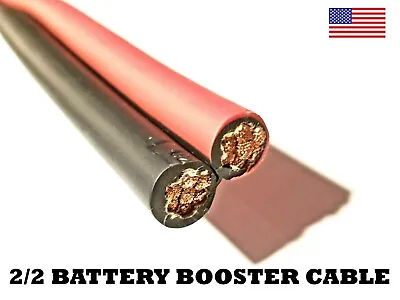 $4.75 • Buy Battery Booster Jumper Cable Twin Wires Flexible Pure Copper 2 Gauge AWG Size