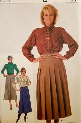 Vintage 1985 Simplicity 7098 Skirt Sewing Pattern Size 16 Uncut • $6.49