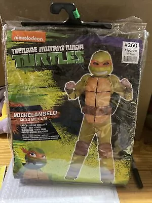 Teenage Mutant Ninja Turtles Michelangelo Child Medium 8-10   8pc Costume NEW • $21.89