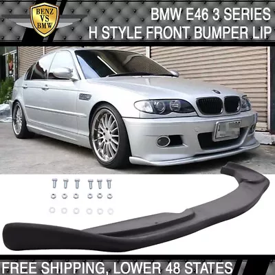 Fits 99-06 BMW E46 H Style Front Bumper Lip Aftermarket M Bumpers Only - PP • $114.99