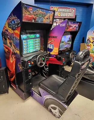 CRUISIN WORLD Sit Down Arcade Driving Racing Video Game Machine Cruisn - WORKING • $1650