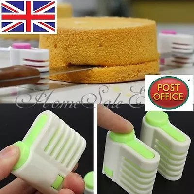 1 Pair Practical 5 Layer Cake Bread Cutter Leveler Slicer Cutting Fixator Tools • £6.99