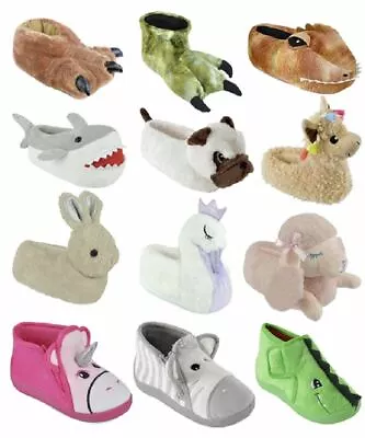 £12.99 • Buy Kids Novelty Slippers 3D Soft Comfy Character Animal Unicorn House Shoes Slipper