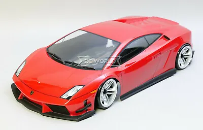 1/10 RC Car BODY Shell Lamborghini Gallardo Body W/ Wing +Mirrors -CLEAR- • $45.99