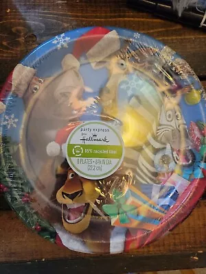 Hallmark Merry Madagascar Christmas Paper Plates 8 Count Sealed AA1  • $8.79