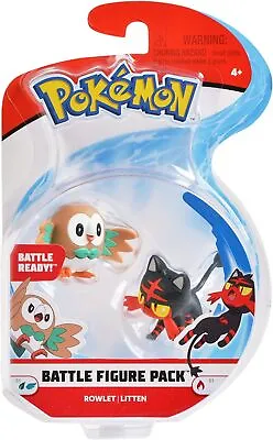 WCT Pokemon Battle Figure Pack Rowlet And Litten 4+ • $24.99