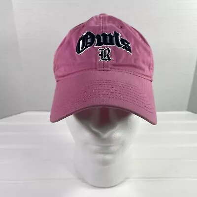 Rice Owls Embroidered  Adjustable Pink Baseball Cap Hat • $7.99