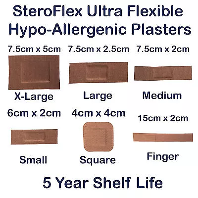 Steroplast Steroflex Genuine Flexible Stretch Fabric First Aid Wound Plasters • £75.49