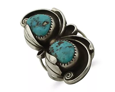 Navajo Ring 925 Silver Morenci Turquoise Native American Artist C.80's • $225