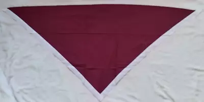 £2.95 • Buy Boy Scout Cub Scout & Girl Guide Necker. Neckerchief Burgundy White 100% Cotton