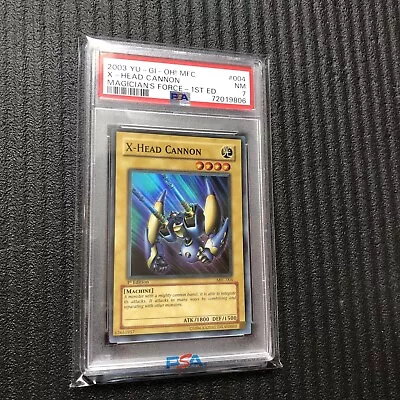 Yugioh! X-Head Cannon MFC-004 Super Rare 1st Edition PSA Graded NM 7 • $31.49