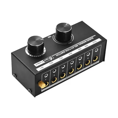 6-in-1-out Audio Signal Selector Switcher 6 Input & 1 Output Source N8F2 • £28.67