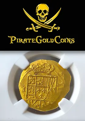 Mexico 1714 4 Escudos Ngc 64 “1715 Fleet” Shipwreck Doubloon Gold Treasure Coin • $32950