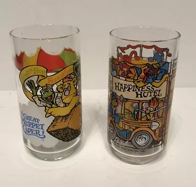 Lot Of 2 “The Great Muppet Caper” Drinking Glasses 1981 Henson/McDonalds VTG  • $12.99