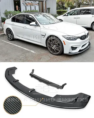 CARBON FIBER Front Lip For 15-Up BMW F80 M3 | F82 F83 M4 Bumper Lower Splitter • $359.98