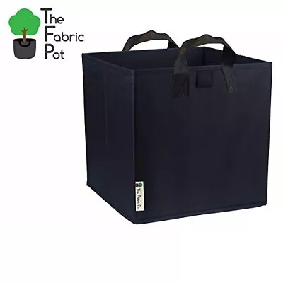 5 X Hydroponic Black Square Fabric Plant Pot Grow Bag  5 12 15 20 25 30L Litre • £10.80