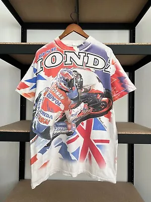 Vintage 1995 Honda Nsr Mick Doohan MotoGP Racing AOP T-shirt • $200