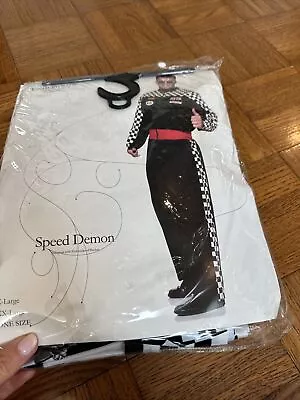 Speed Demon Costume Race Car Driver XL Extra Large Halloween • $9.99
