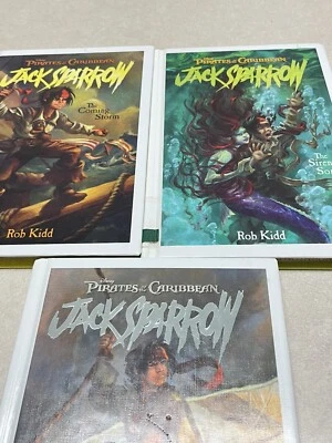 $39.95 • Buy Jack Sparrow Pirates Of The Caribbean 3 Hard Cover Books No. 1,2,6 By Robb Kidd
