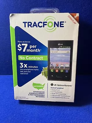 Nos 2013 Lg Optimus Dynamic L38c -4gb - Black Tracfone Smartphone Android • $24.88