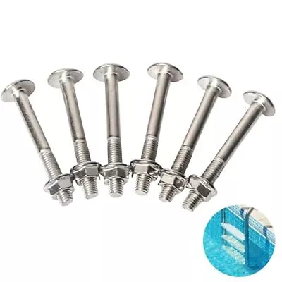 (6-Pack 5/16 X2 53/64 ) Swimming Pool Ladder Bolts And Nuts Stainless Steel ... • $19.08