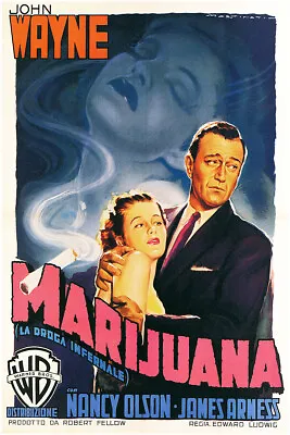 Marijuana Vintage John Wayne Movie Poster • $9.99