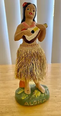 Vintage BP Hula Girl Dashboard Bobble Doll Hawaii Grass Skirt ALOHA • $49.50