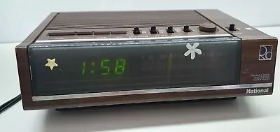 National Electronic Clock Radio RC-6050BA Player Works Retro AM/FM Sleep Alarm • $49