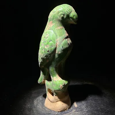 Old Ancient China Tang Sancai Pottery Painting Dynasty Parrot Bird Statue • £150