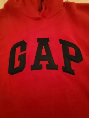 Gap Fleece Hoodie XL Mens Red Used Item In Good Condition • £14.99