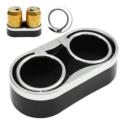 Universal Car Console Dual Cup Holder Drink Bottle Mount W/Adhesive &2 Top Rings • $16.10