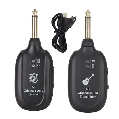 Guitar Wireless System Rechargeable UHF 730MHz 4 Channels Guitar Transmitter GDS • £22.71