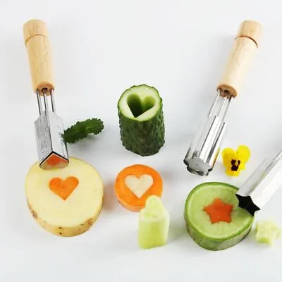 £4.81 • Buy DIY Wooden Handle Cookie Mold Biscuit Stamps Baking Tool Fruit Cutter Shapes