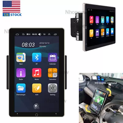 $129.99 • Buy Double 2 DIN Rotatable Android 10 10.1 Touch Screen Car Stereo Radio GPS Wifi