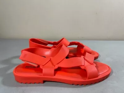 Melissa Women's Orange Jelly Ankle Strap Sandals Size 8 • $12.71