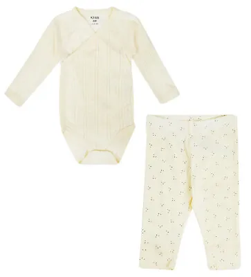 Baby Girls Boys Romper Pant Set Cotton Bodysuit Pant Outfit Ex Store 1-12m Bnwt • £2.99